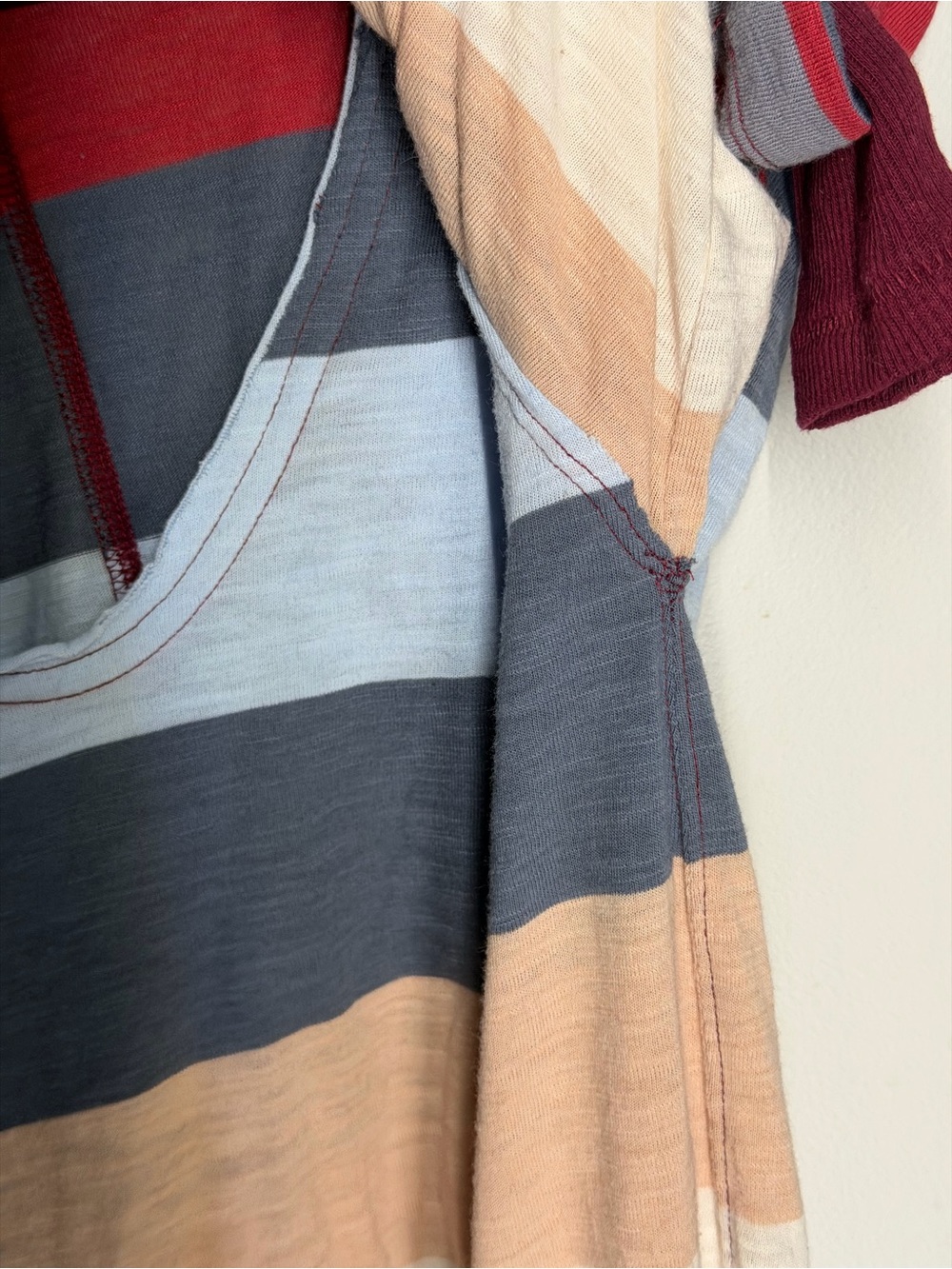 We The Free Oversized Striped Tunic Boho Slouchy Cotton Lagenlook Free People - Picture 5 of 8